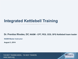 Integrated Kettlebell Training