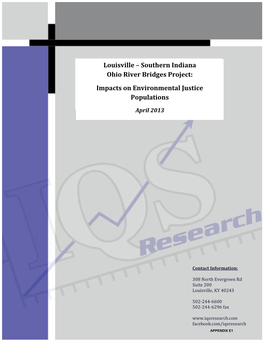 Louisville – Southern Indiana Ohio River Bridges Project: Impacts on Environmental Justice Populations