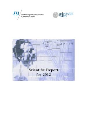 Scientific Report for 2012