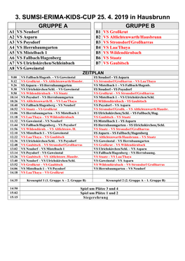 3. SUMSI-ERIMA-KIDS-CUP 25. 4. 2019 in Hausbrunn