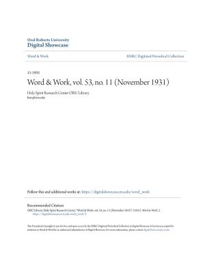 Word & Work, Vol. 53, No. 11
