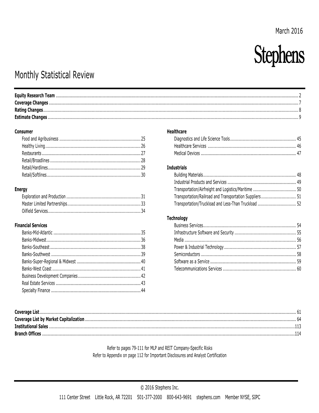 Monthly Statistical Review