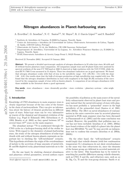 Nitrogen Abundances in Planet-Harbouring Stars