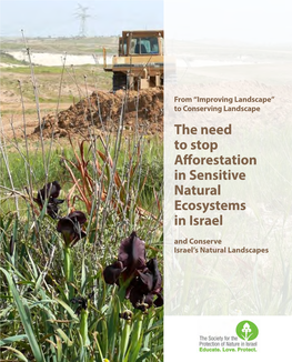 Spni.Org.Il Translated from Hebrew by Esther Lachman Front Cover Photo: KKL Tractor Preparing Land for Planting Near a Group of Judean Iris
