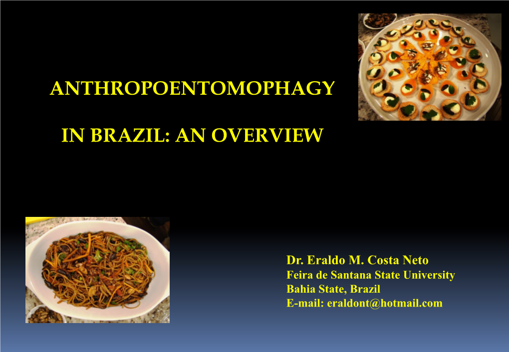 Anthropoentomophagy in Brazil: an Overview