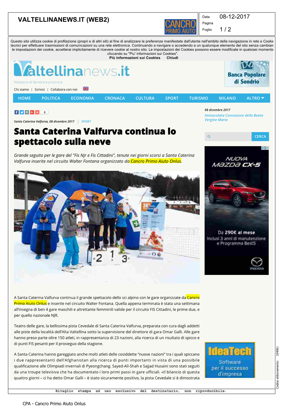 8.12.2017 – Santa Caterina Valfurva Continua Lo