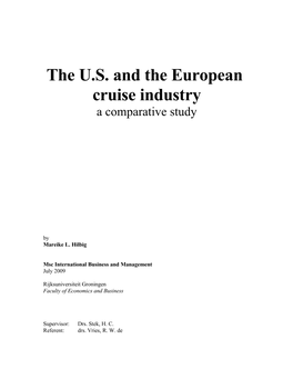The U.S. and the European Cruise Industry a Comparative Study