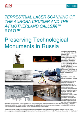Preserving Technological Monuments in Russia