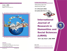 Vol. 8, Sp. Issue 1, July, 2020