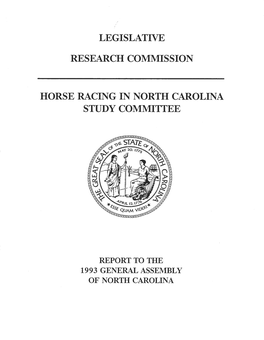 Legislative Research Commission Horse Racing In