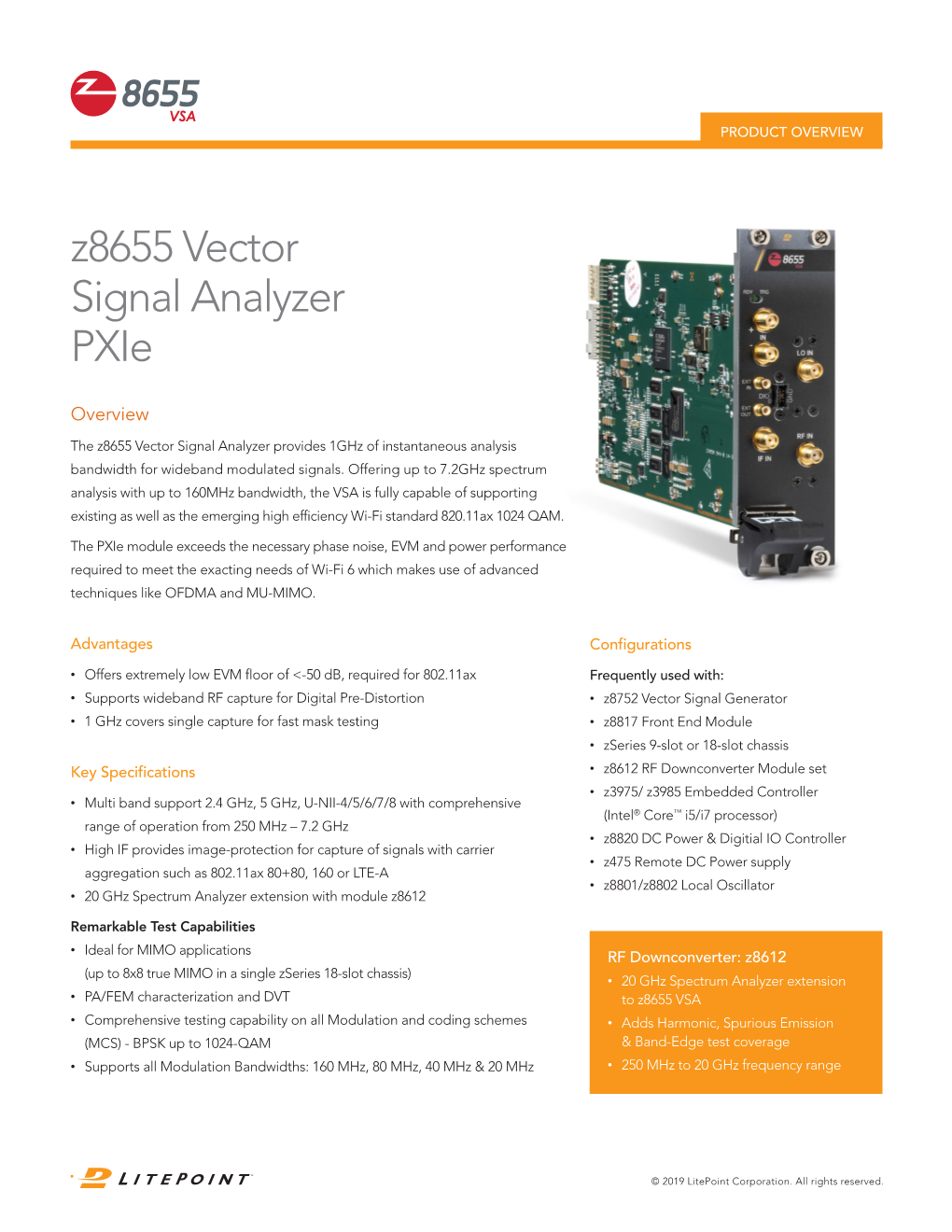 Z8655 Vector Signal Analyzer Pxie
