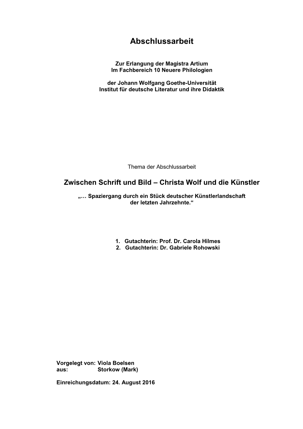 Abschlussarbeit