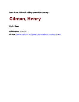 Gilman, Henry