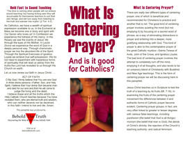 What Is Centering Prayer?