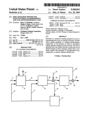 United States Patent [19] [11] Patent Number: 5,368,832 Buckholtz Et A1