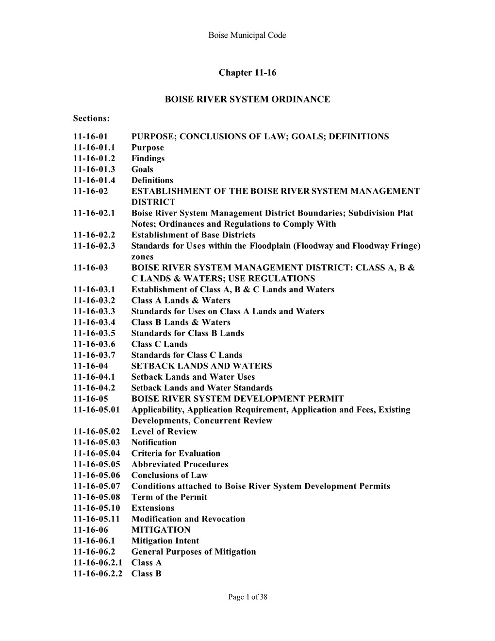 Boise River System Ordinance