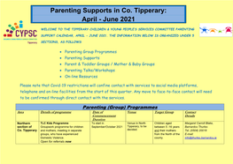 CYPSC Parenting Supports Calendar
