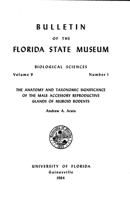 BULLETIN FLORIDA STATE MUSEUM Vol