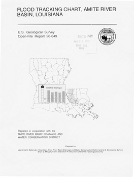 Flood Tracking Chart, Amite River Basin, Louisiana