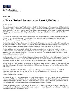 A Tale of Ireland Forever, Or at Least 1,100 Years
