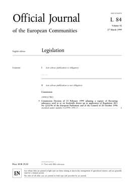 Official Journal of the European Communities L 84/1