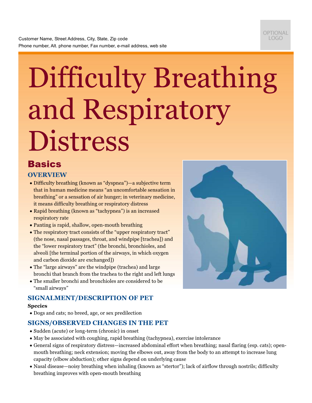 Difficulty Breathing and Respiratory Distress