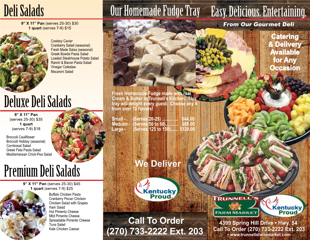 Deli Salads Premium Deli Salads Deluxe Deli Salads