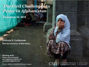 The Civil Challenges to Peace in Afghanistan