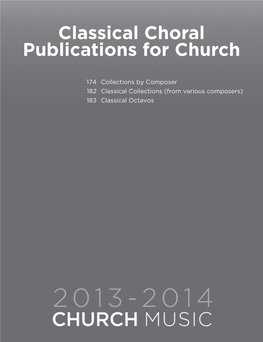 Classical Choral Publications for Church