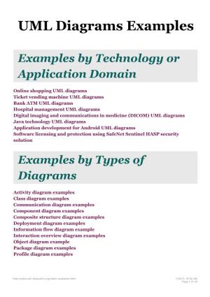 Examples of UML Diagrams