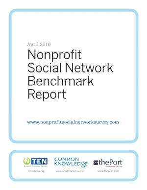 2010 Nonprofit Social Network Benchmark Report