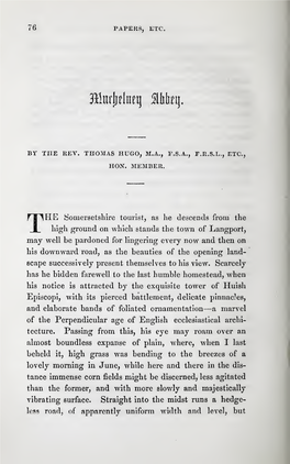 Hugo, T, Muchelney Abbey, Part II, Vol 8
