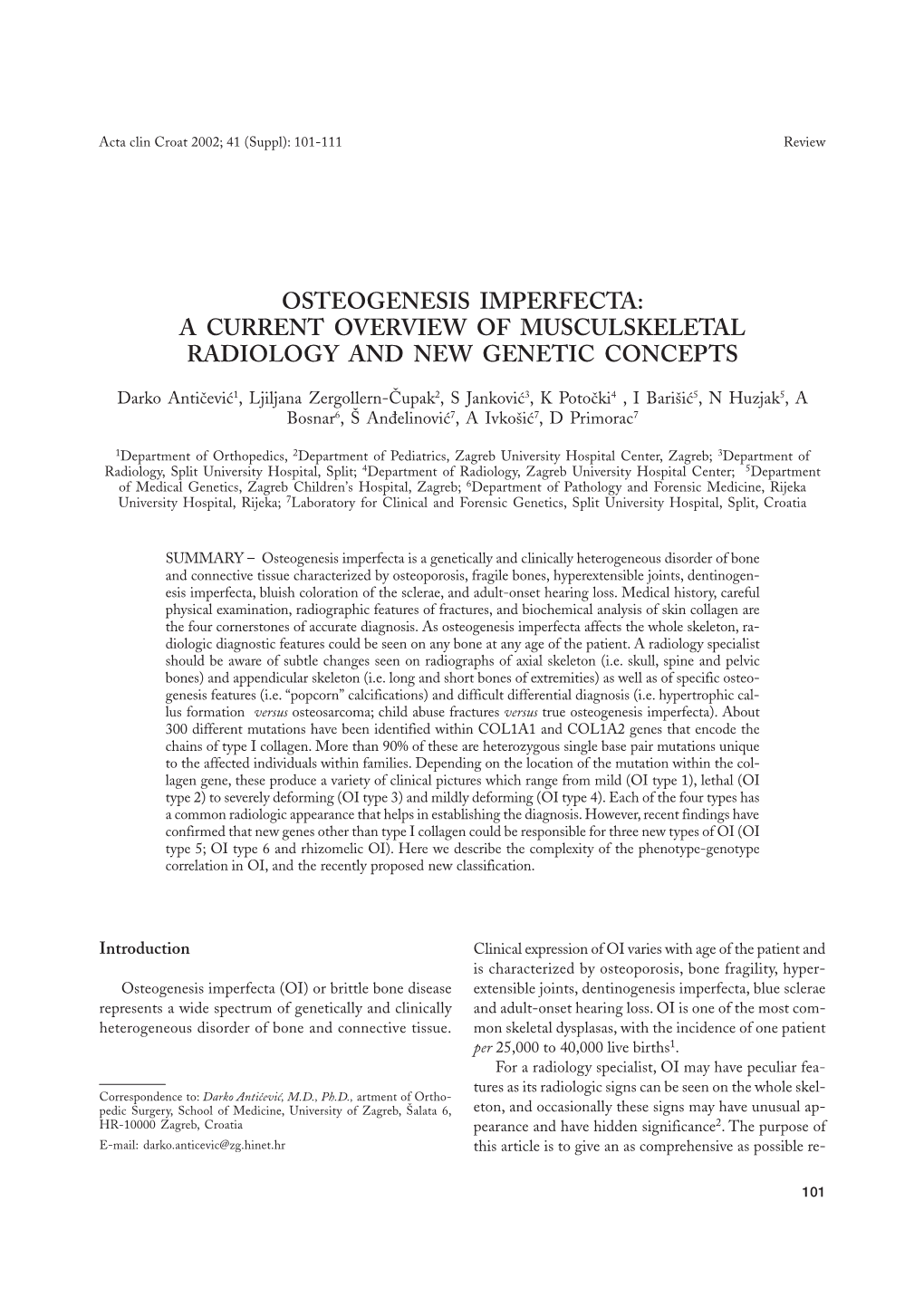 A Current Overview of Musculskeletal Radiology and New Genetic Concepts