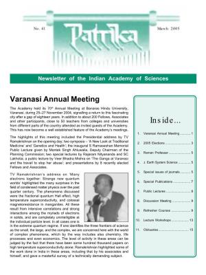 Varanasi Annual Meeting
