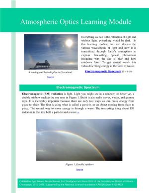 Atmospheric Optics Learning Module