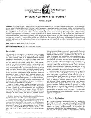 What Is Hydraulic Engineering?