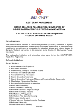 Letter of Agreement