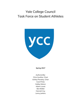 Yale College Council Task Force on Student Athletes