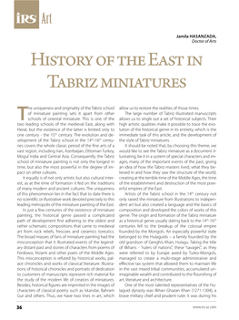 History of the East in Tabriz Miniatures