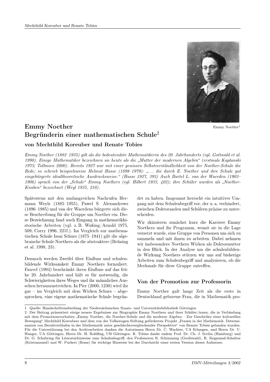 Emmy Noether Begründerin Einer Mathematischen Schule2