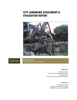 City Landmark Assessment & Evaluation