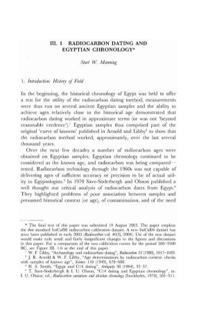 Radiocarbon Dating and Egyptian Chronology 335