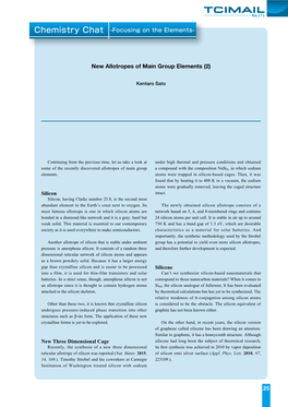 Chemistry Chat -Focusing on the Elements