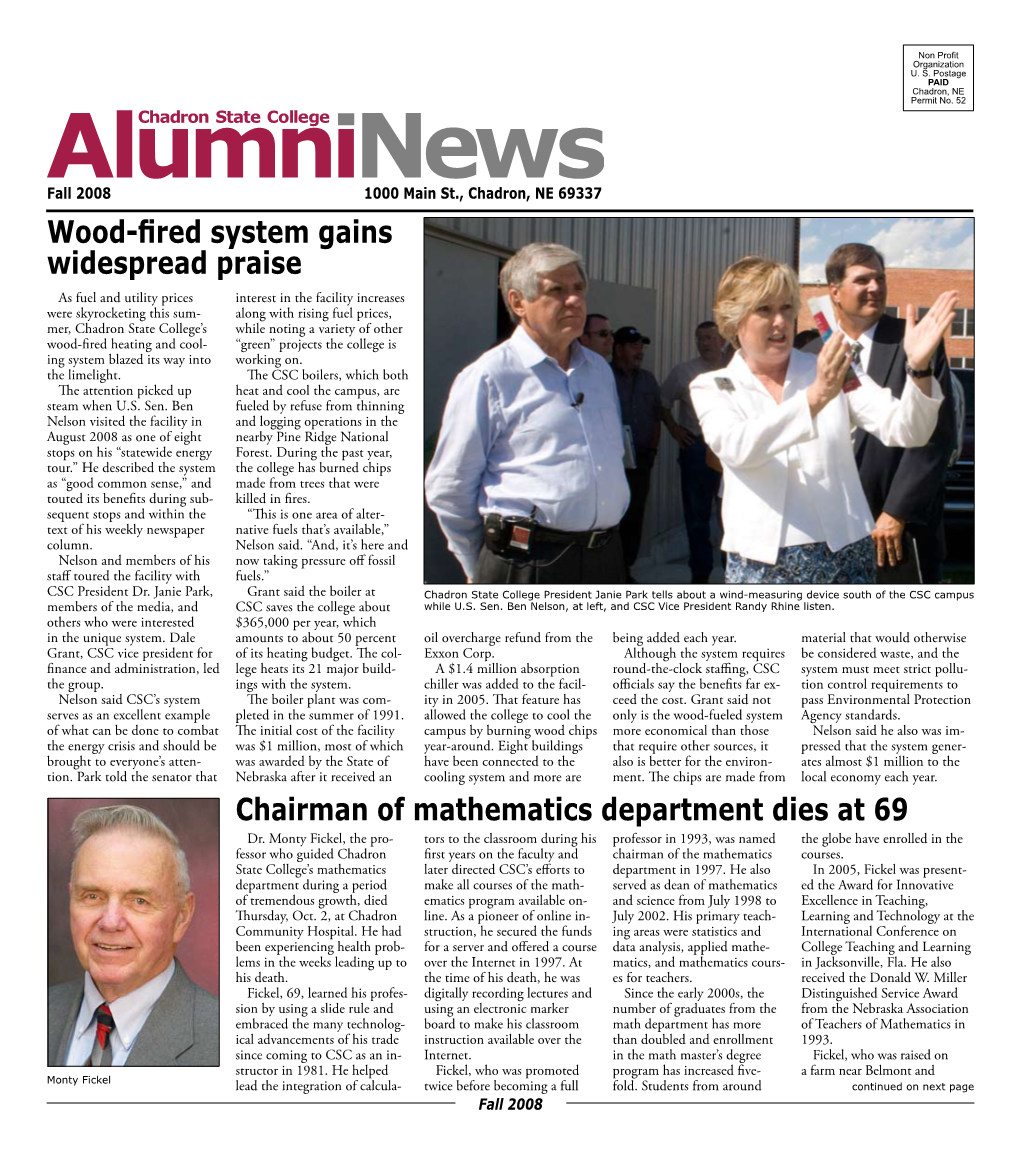 Alumni News Winter 2008-2009