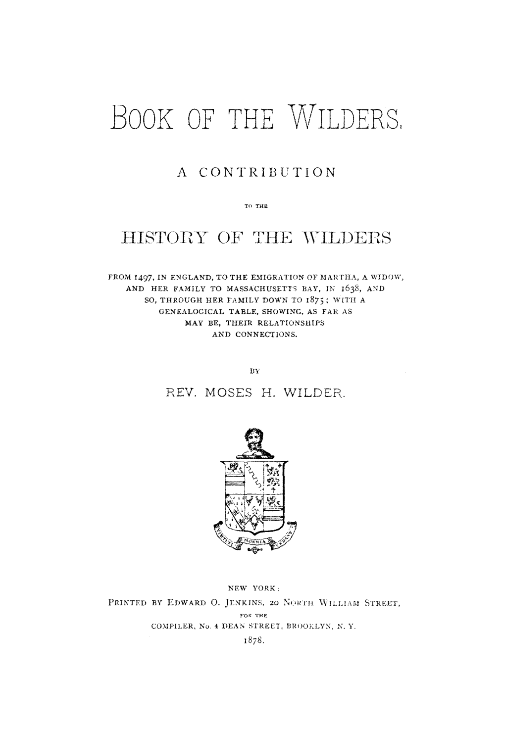 Book of the Vvilders