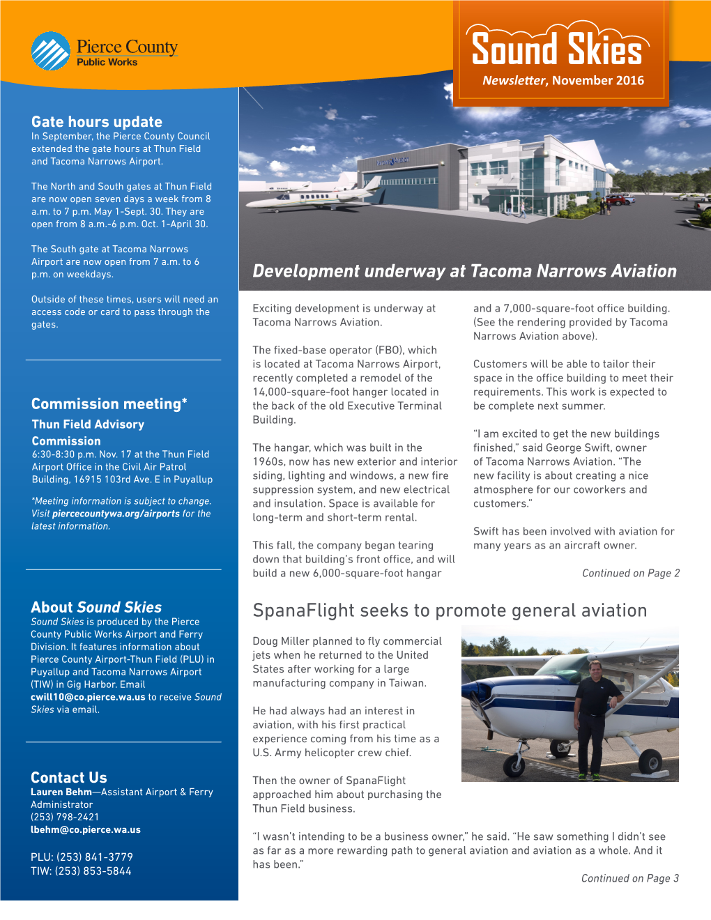 Sound Skies Newsletter, November 2016