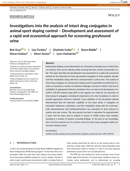 Investigations Into the Analysis of Intact Drug Conjugates In