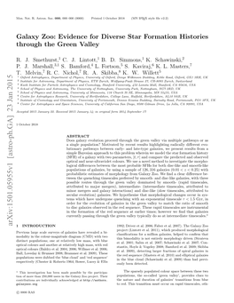 Galaxy Zoo: Evidence for Diverse Star Formation Histories Through the Green Valley