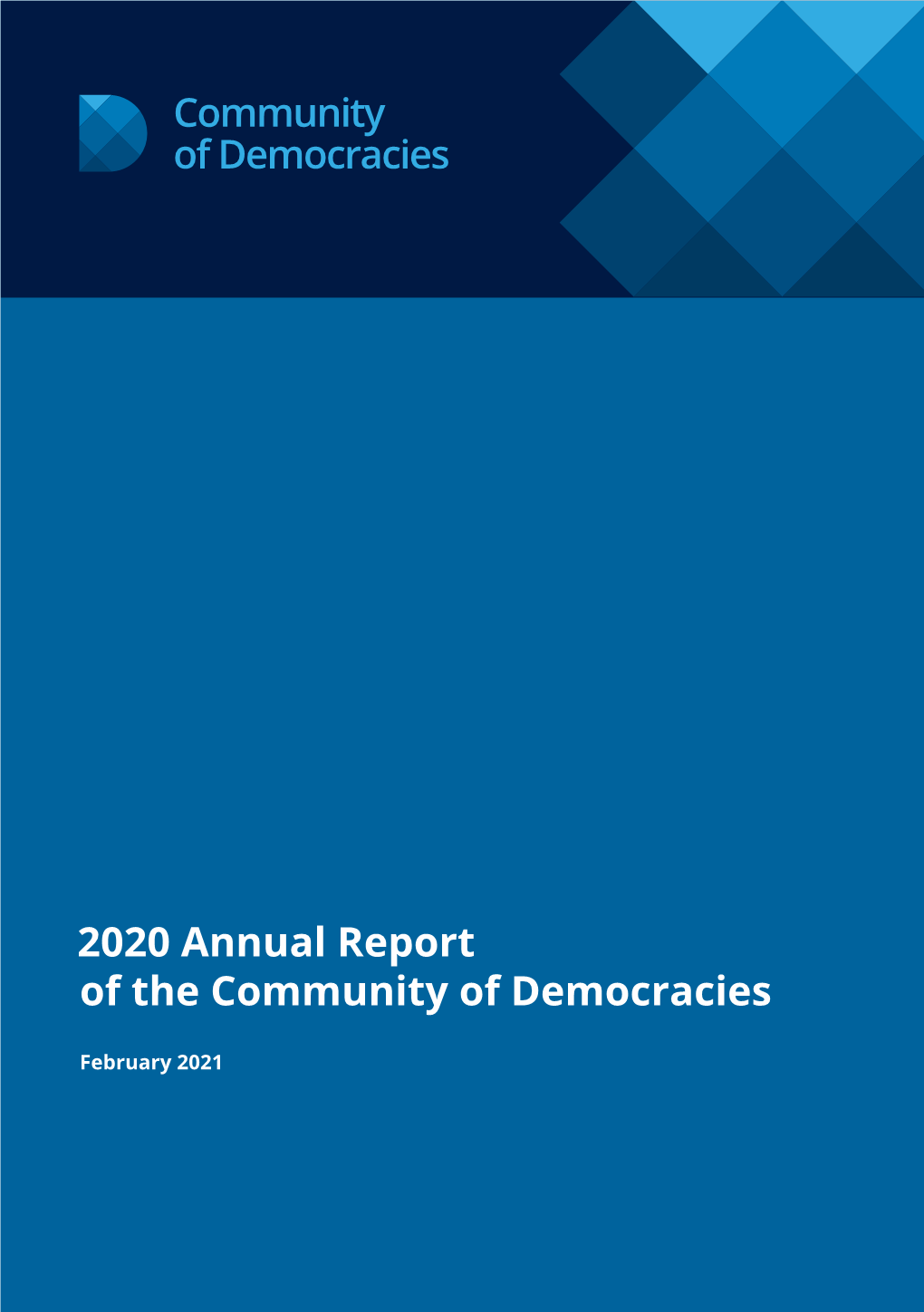 2020 Annual Report of the Community of Democracies