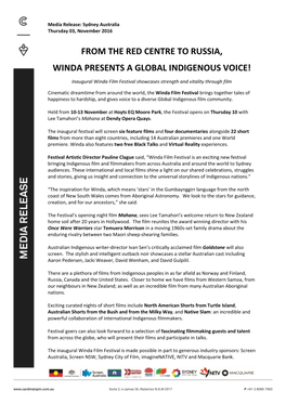 From the Red Centre to Russia, Winda Presents a Global Indigenous Voice!